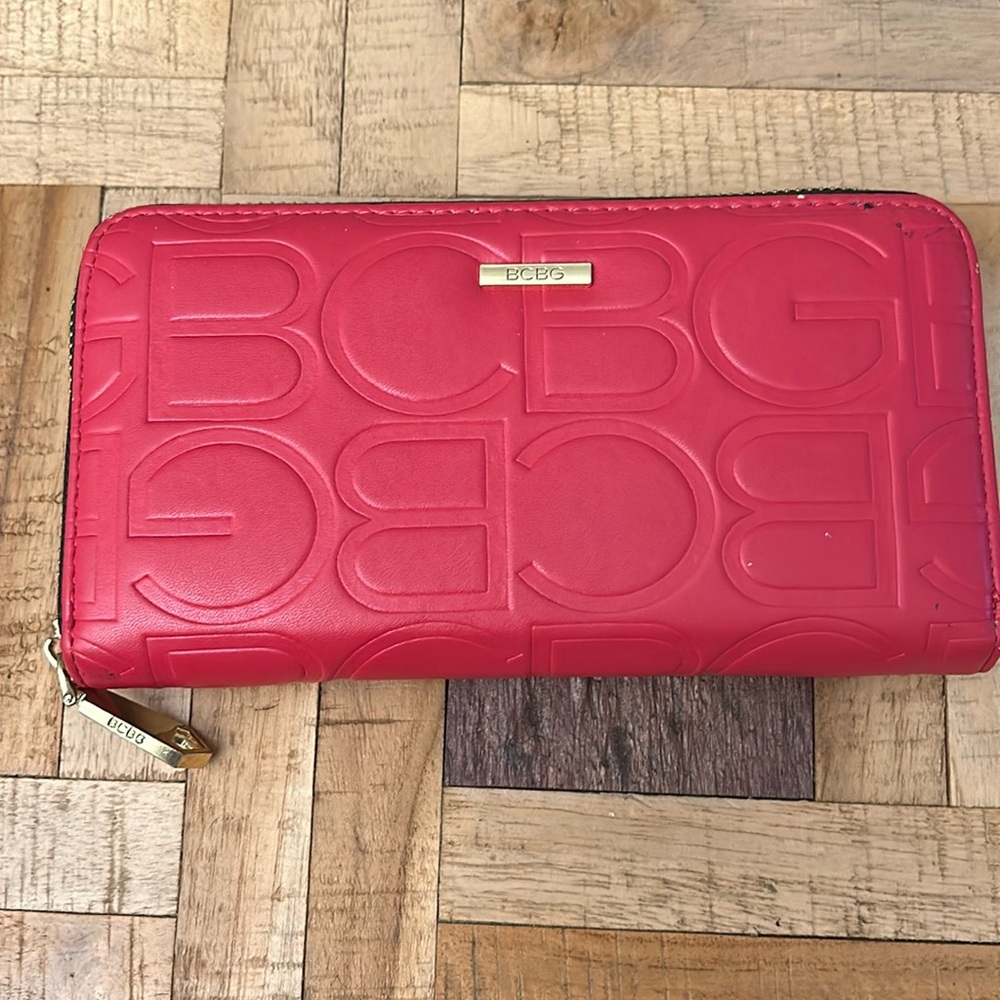 BCBG Monogram‎ Pink Leather Wallet